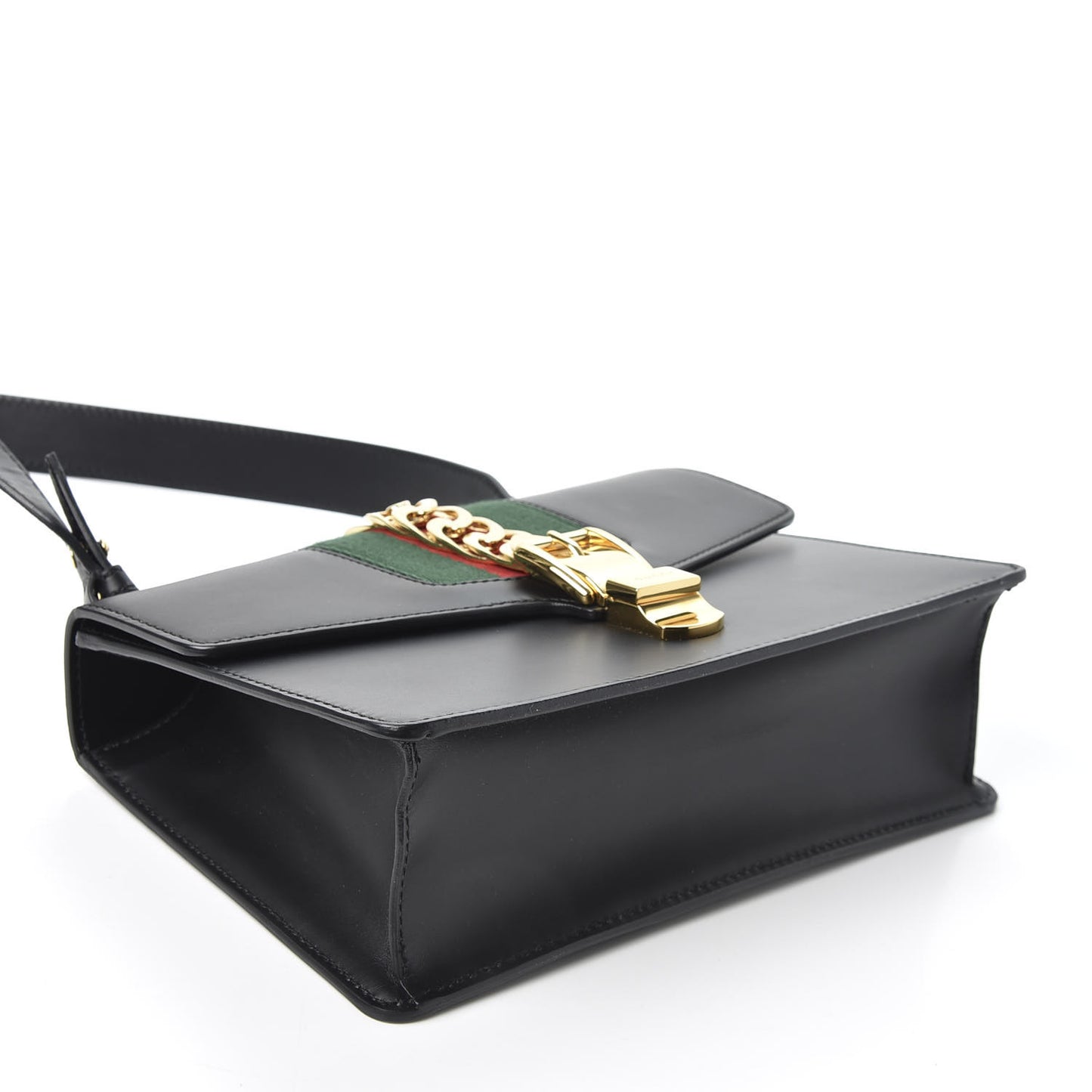 Calfskin Small Sylvie Shoulder Bag Black
