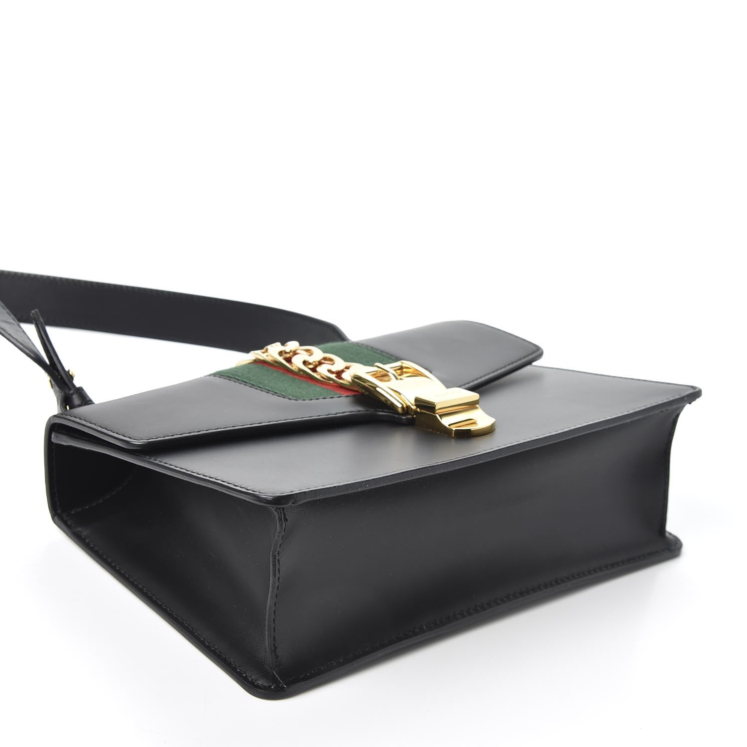 Gucci Calfskin Small Sylvie Shoulder Bag Black 3 of 9
