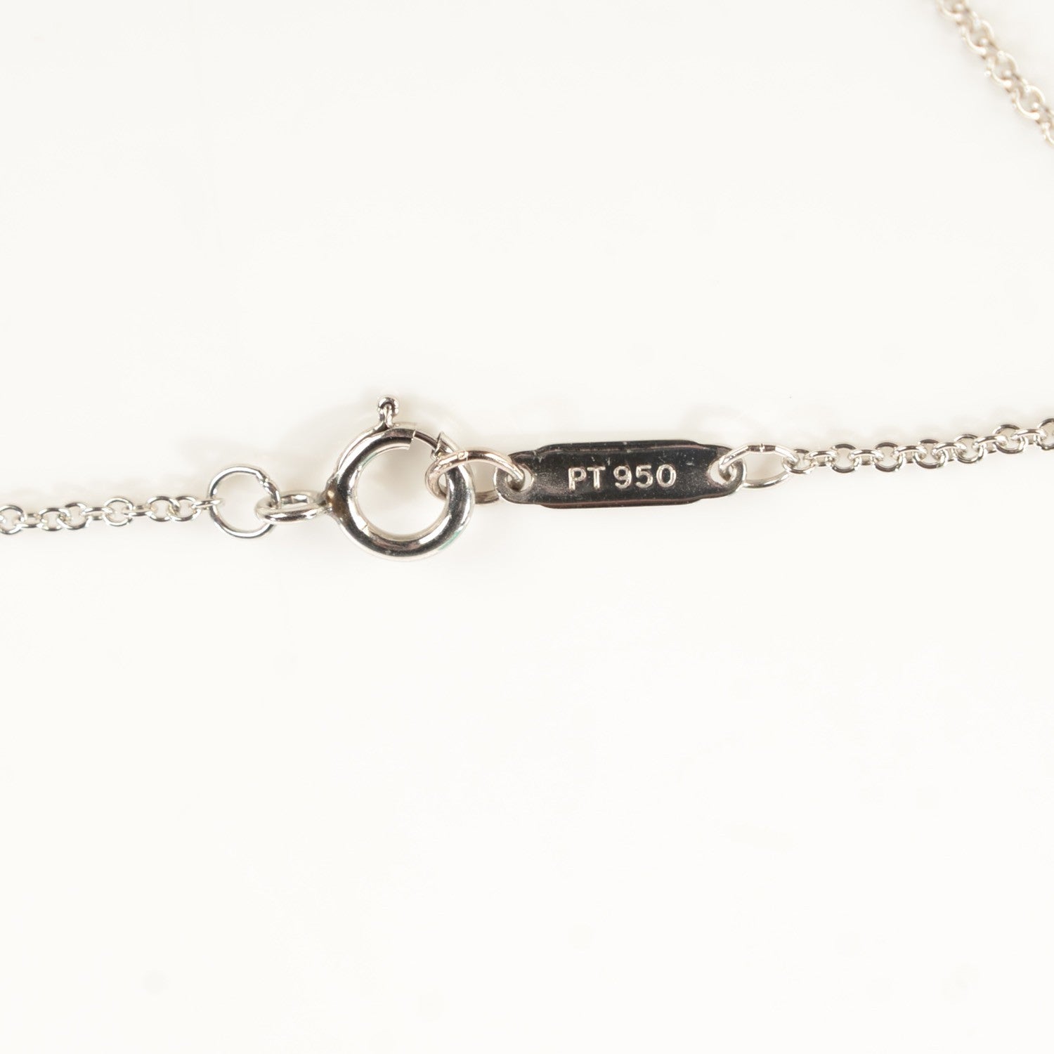 Tiffany Platinum Diamond Letter Pendant Necklace U 5 of 6