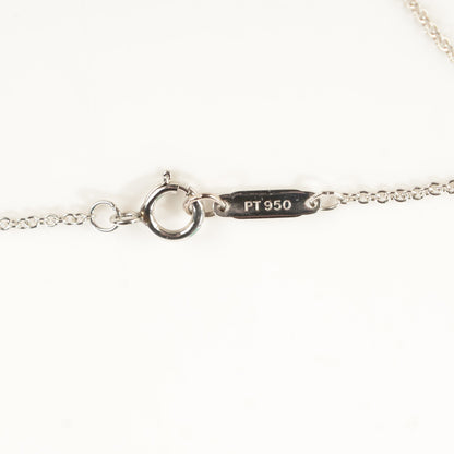 Tiffany Platinum Diamond Letter Pendant Necklace U 5 of 6