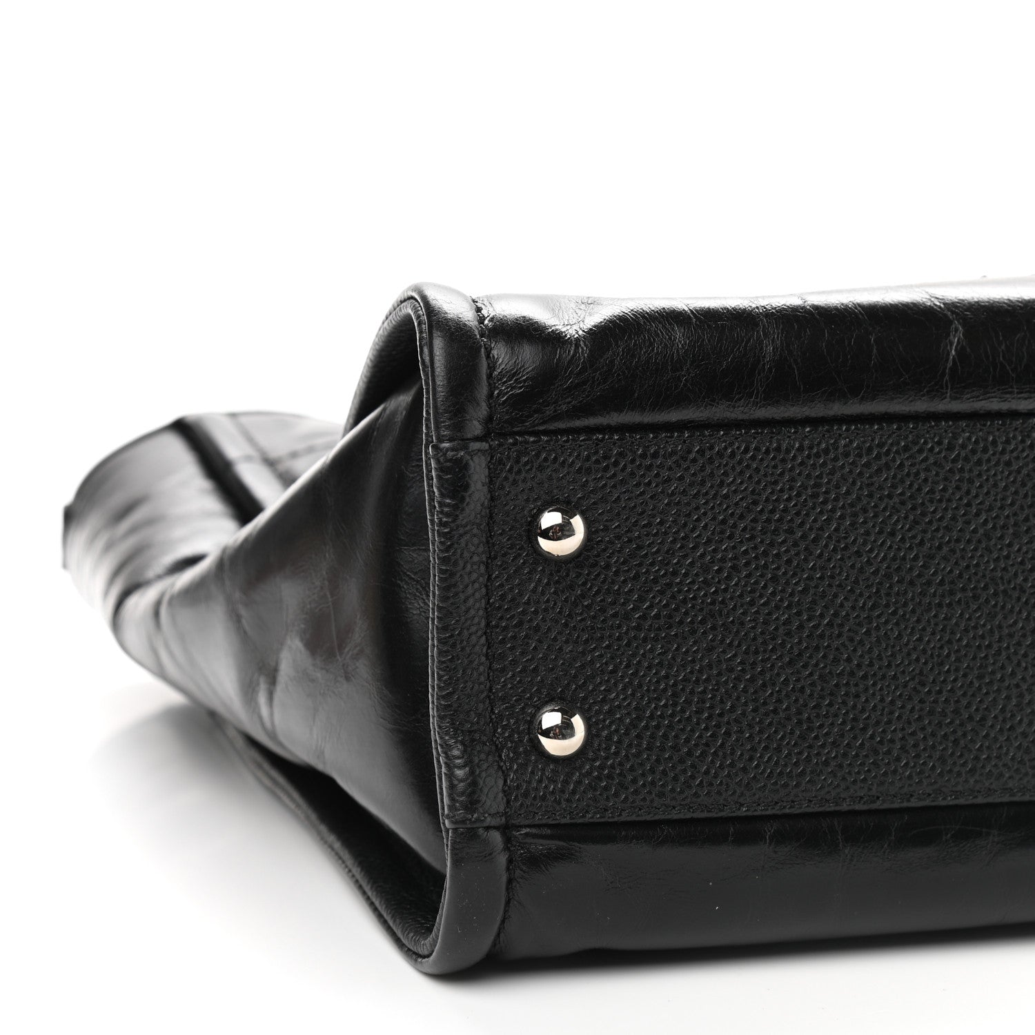 Chanel Glazed Calfskin Mini Deauville Tote Black 8 of 9