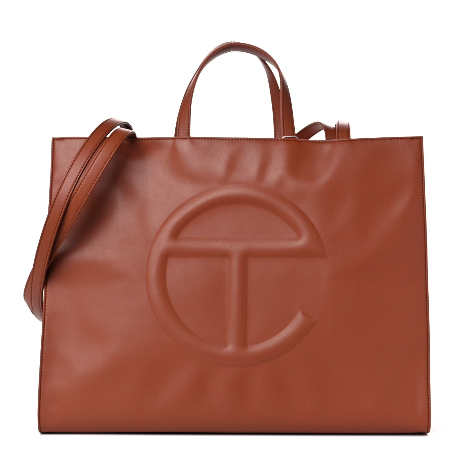 Telfar Vegan Leather Large Shopping Bag Tan 1 of 9