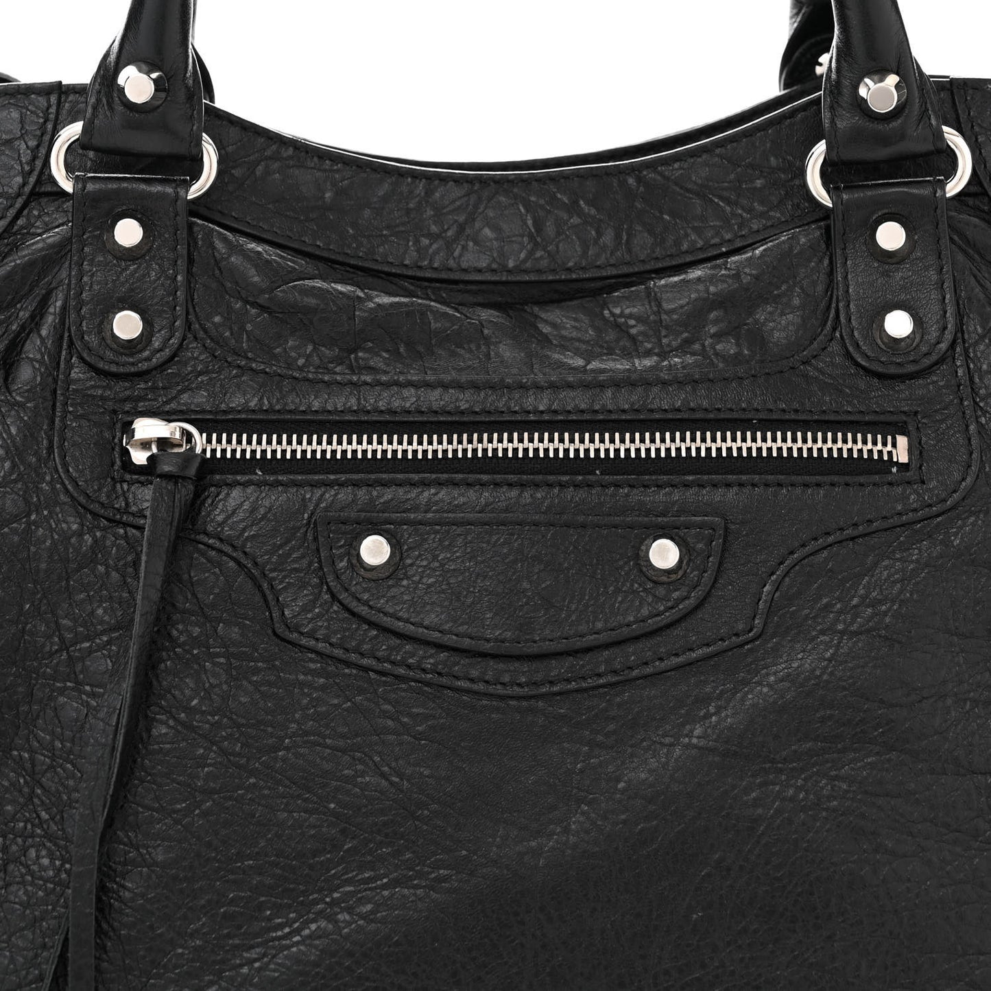 Agneau Classic Silver Hardware Velo Black