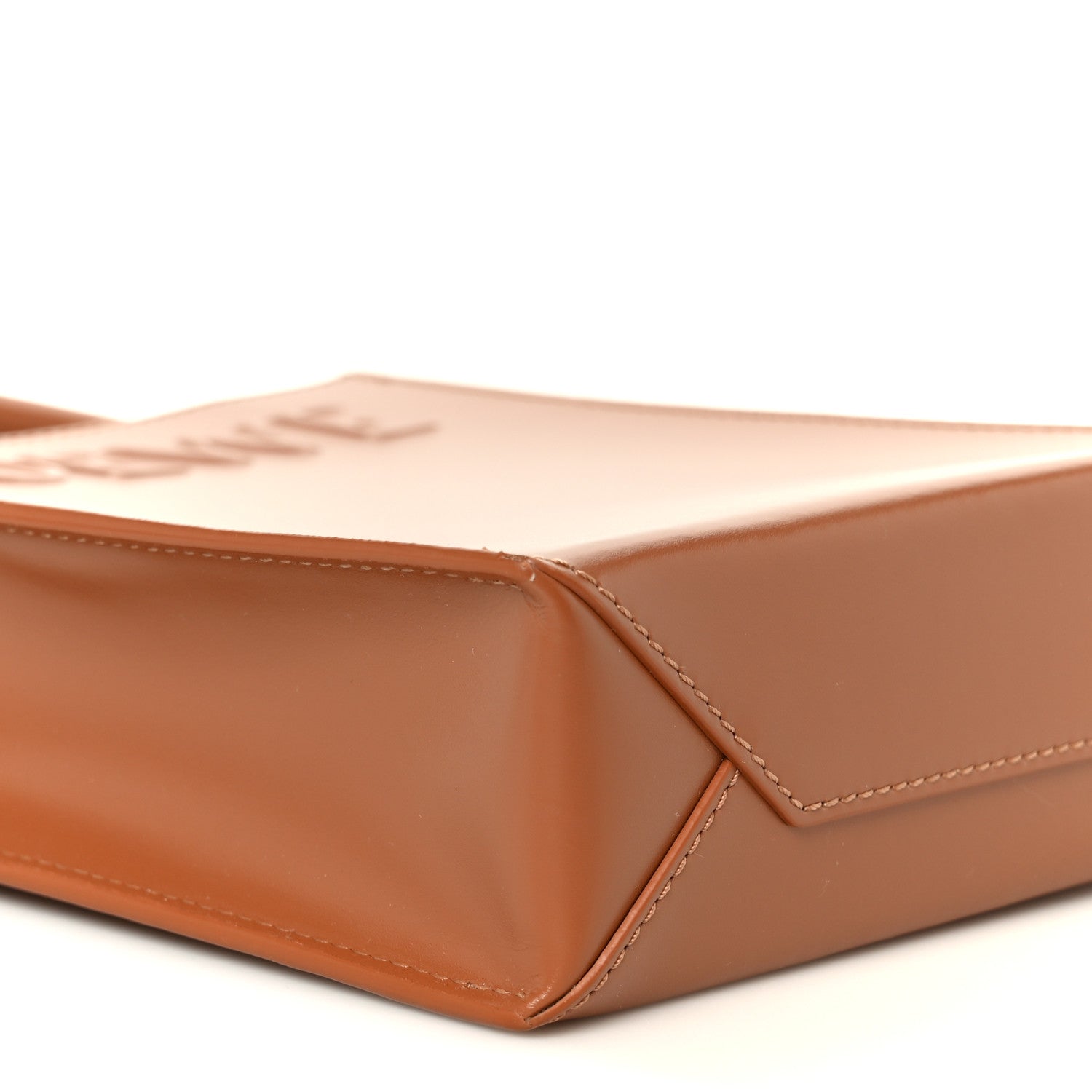 Loewe Smooth Calfskin Logo Small A5 Tote Tan 8 of 10