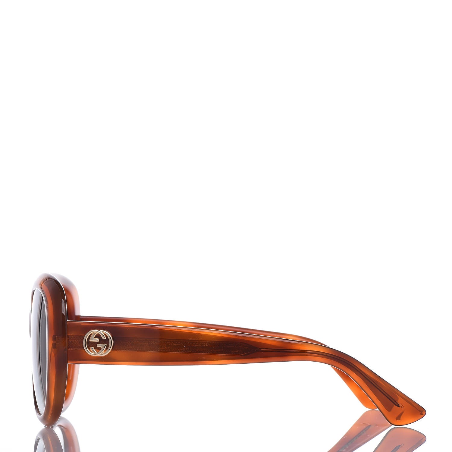 Gucci Round Sunglasses GG0140SA Avana Green 2 of 6