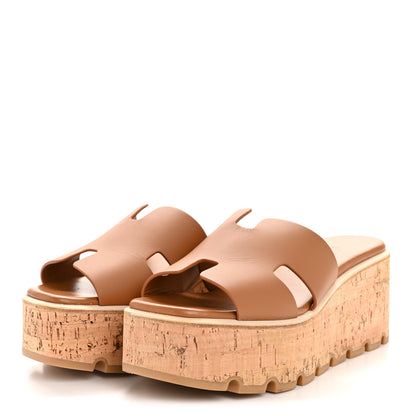 Hermes Calfskin Cork Eze 30 Sandals 38 Naturel 4 of 9