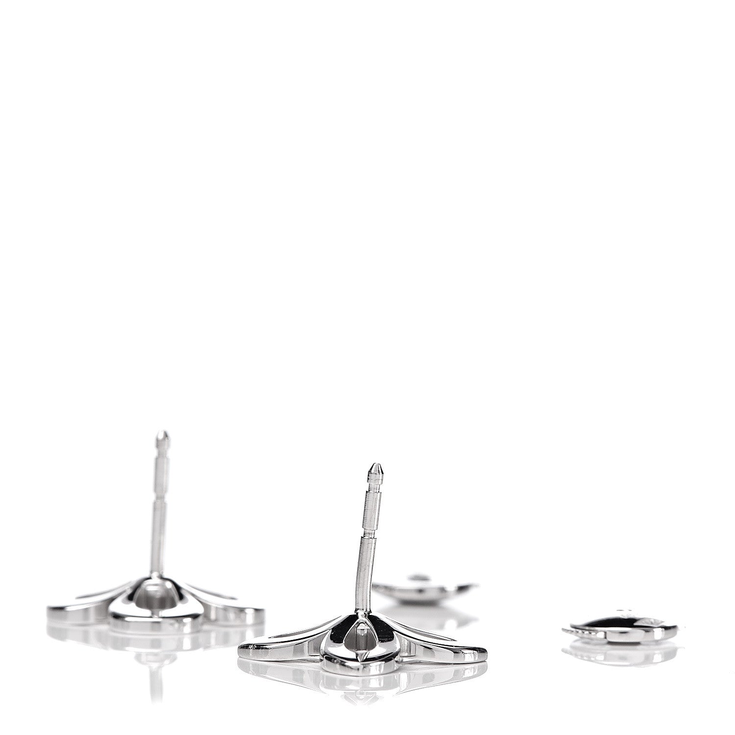Louis Vuitton 18K White Gold Diamond Idylle Blossom Earrings 3 of 4