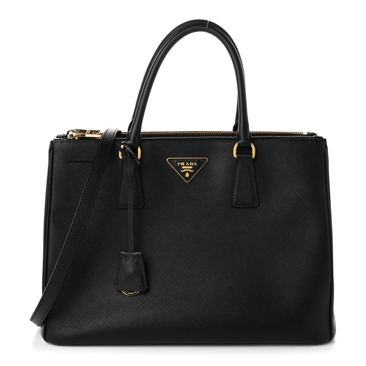 Prada Saffiano Lux Large Galleria Double Zip Tote Black 1 of 11