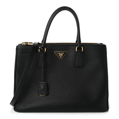 Prada Saffiano Lux Large Galleria Double Zip Tote Black 1 of 11