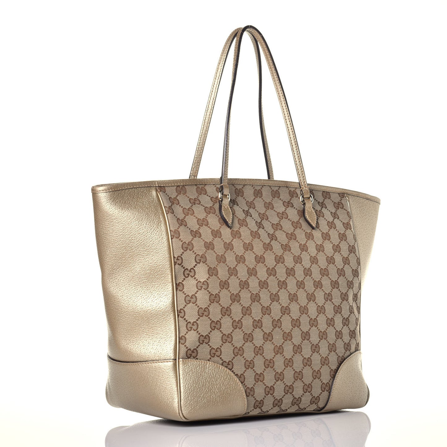Monogram Medium Bree Zippered Tote Beige Golden Beige