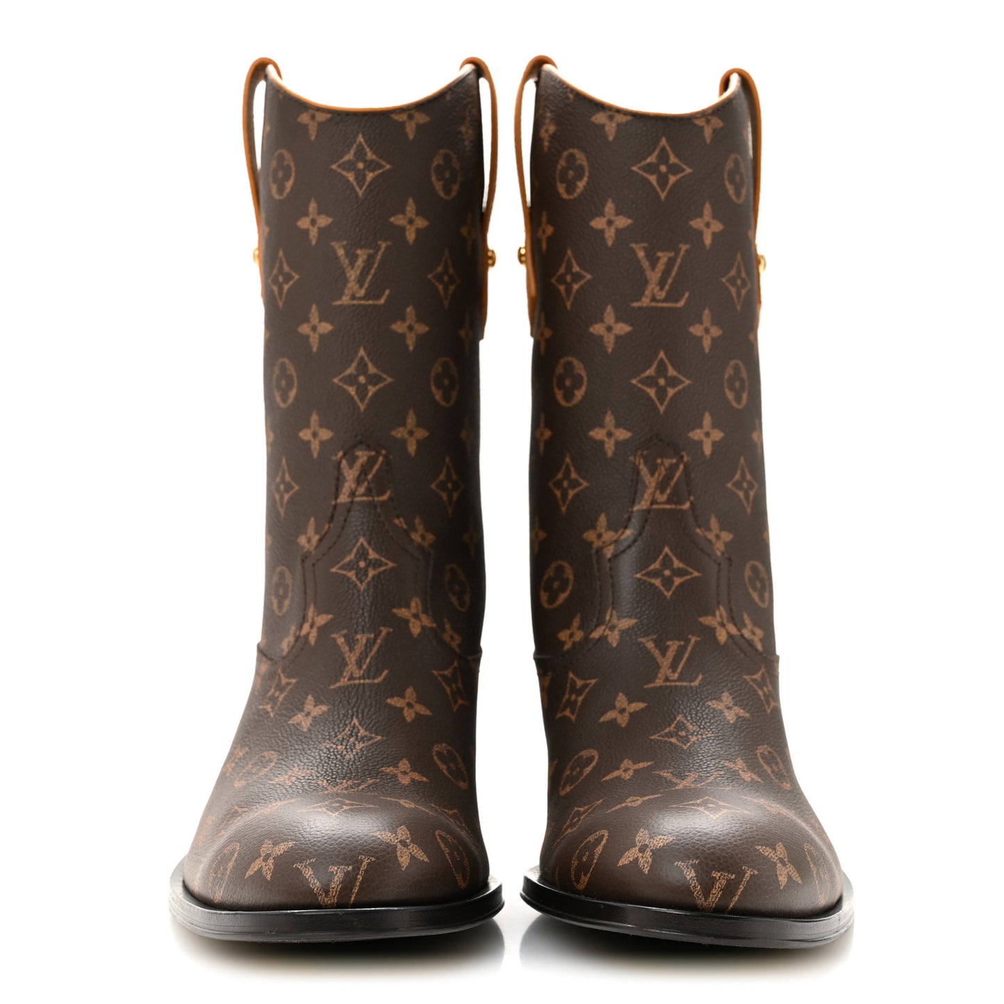 Grained Calfskin Monogram Macassar Mens LV Rider Boots 10.5 Safran Yellow