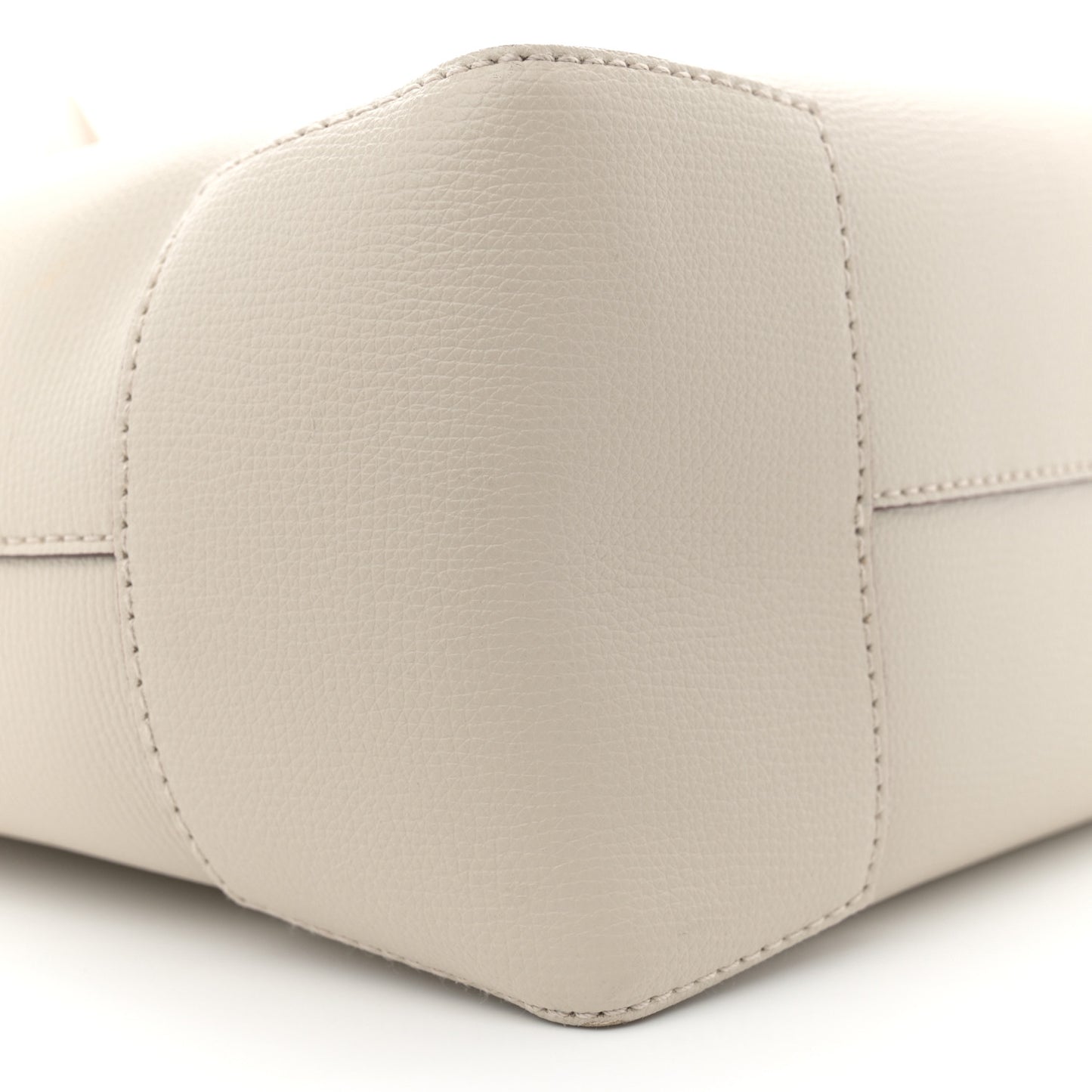 Calfskin Crest Embossed Small Tote Limestone