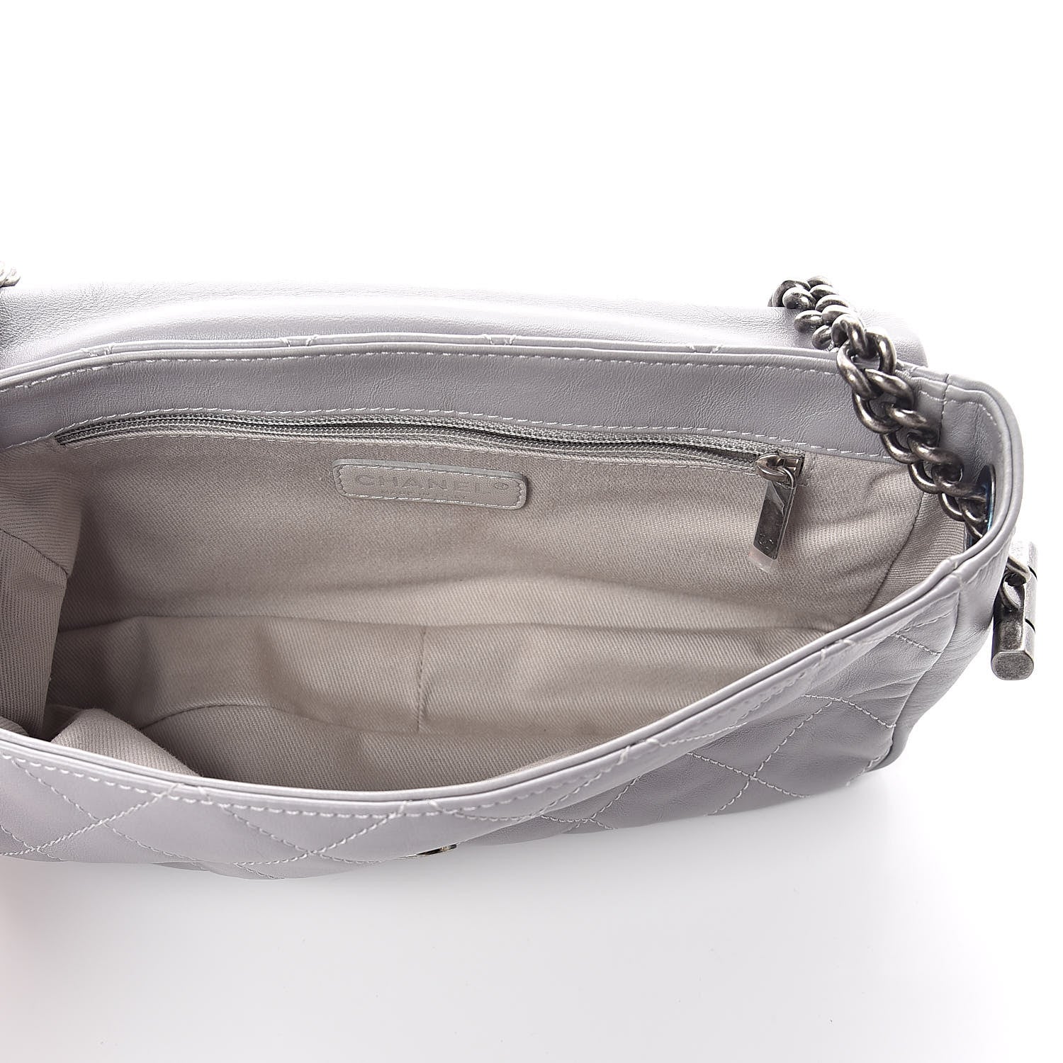 Chanel Calfskin Country Chic Flap Grey 5 of 10
