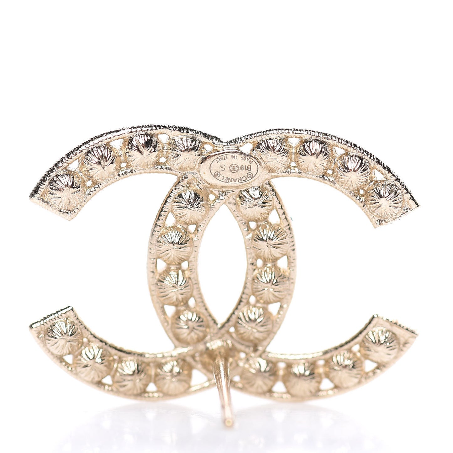 Crystal CC Large Stud Earrings Gold