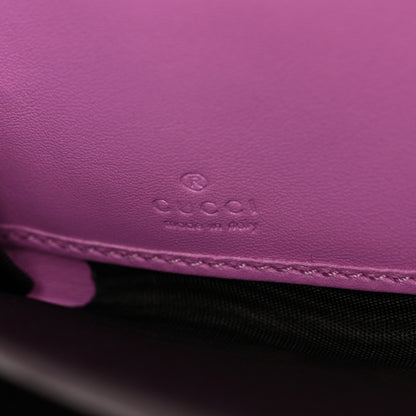 Gucci Calfskin Matelasse GG Marmont Zip Around Wallet Pink 7 of 11