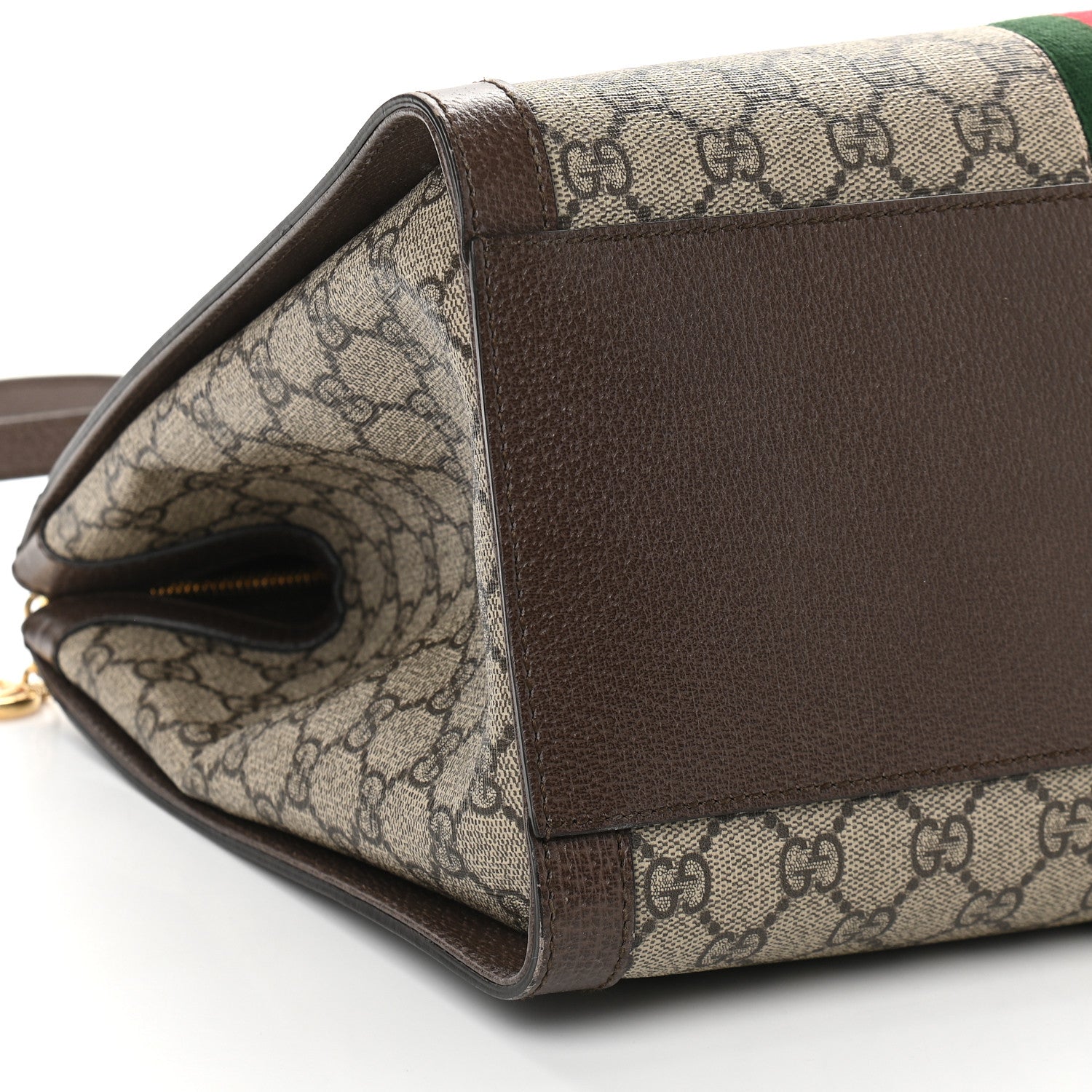 Gucci GG Supreme Monogram Web Medium Ophidia Tote Bag Brown 8 of 9