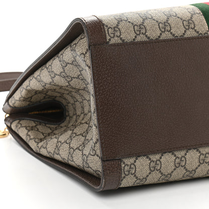 Gucci GG Supreme Monogram Web Medium Ophidia Tote Bag Brown 8 of 9