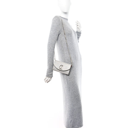 Christian Louboutin Glitter Calfskin Loubi54 Wallet On Chain Silver 2 of 11