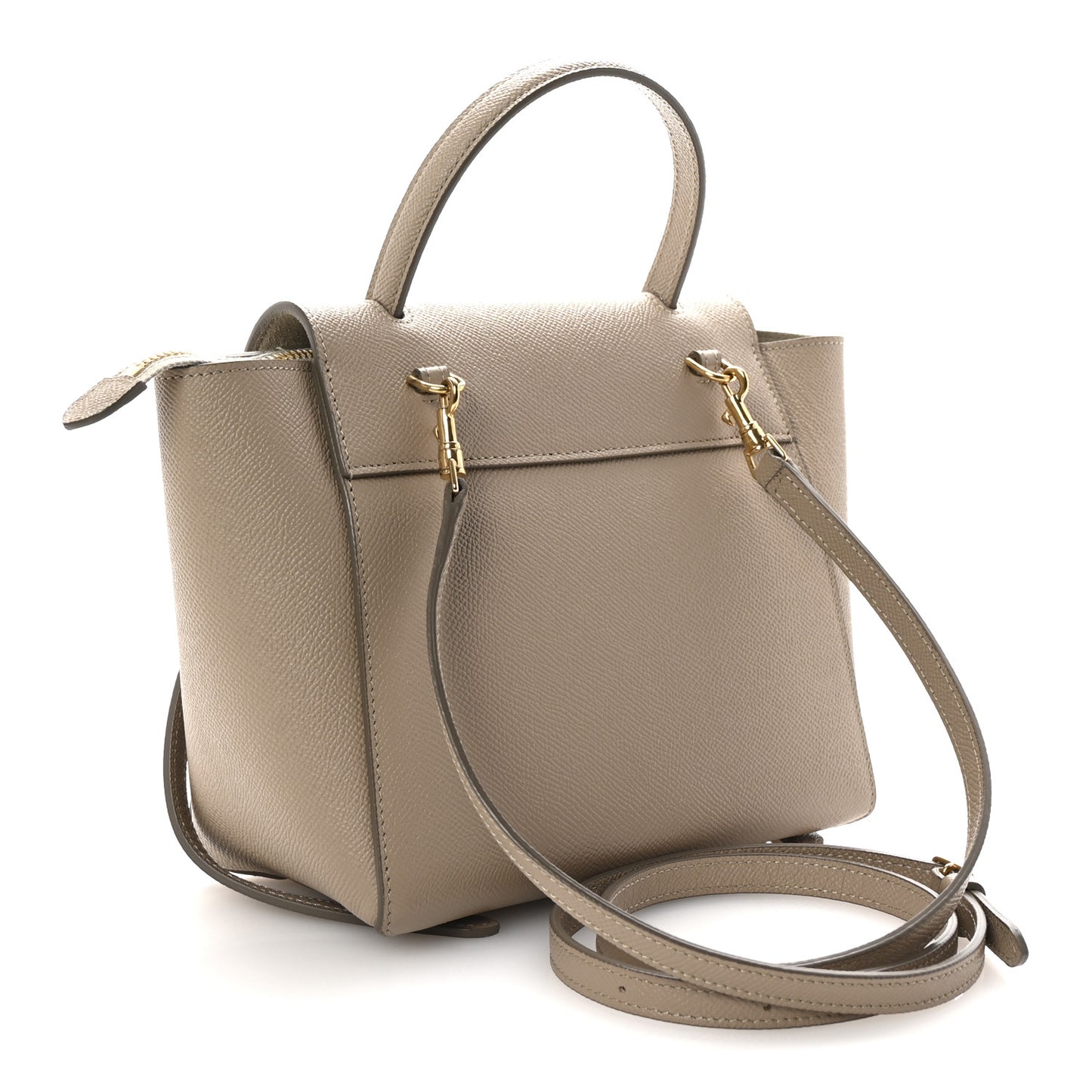 Grained Calfskin Nano Belt Bag Light Taupe