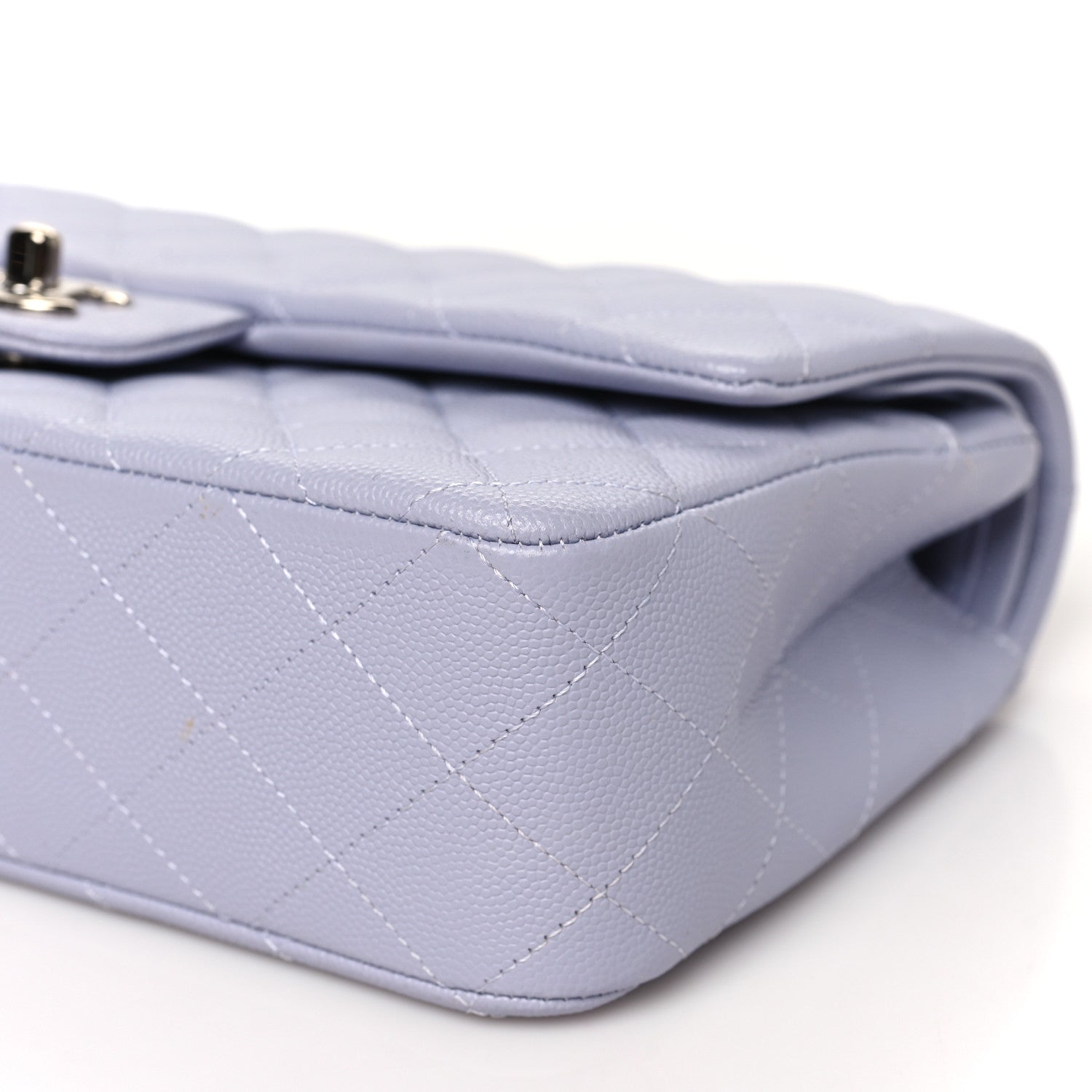 Chanel Caviar Quilted Medium Double Flap Light Purple 10 of 11