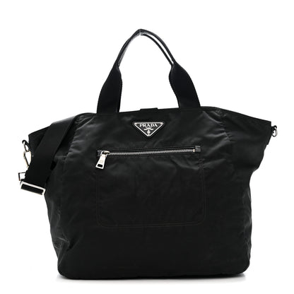 Prada Tessuto Nylon Zip Convertible Tote Black 1 of 11