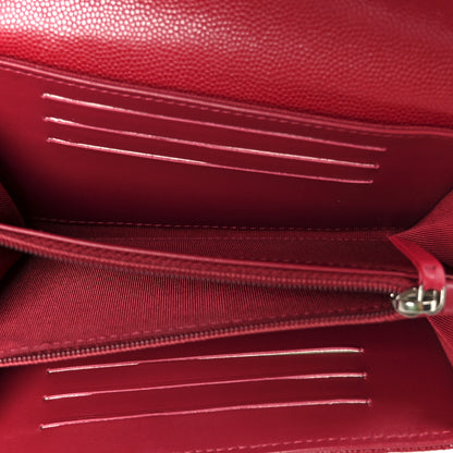 Chanel Caviar Quilted Medium Flap Wallet Red 5 of 9