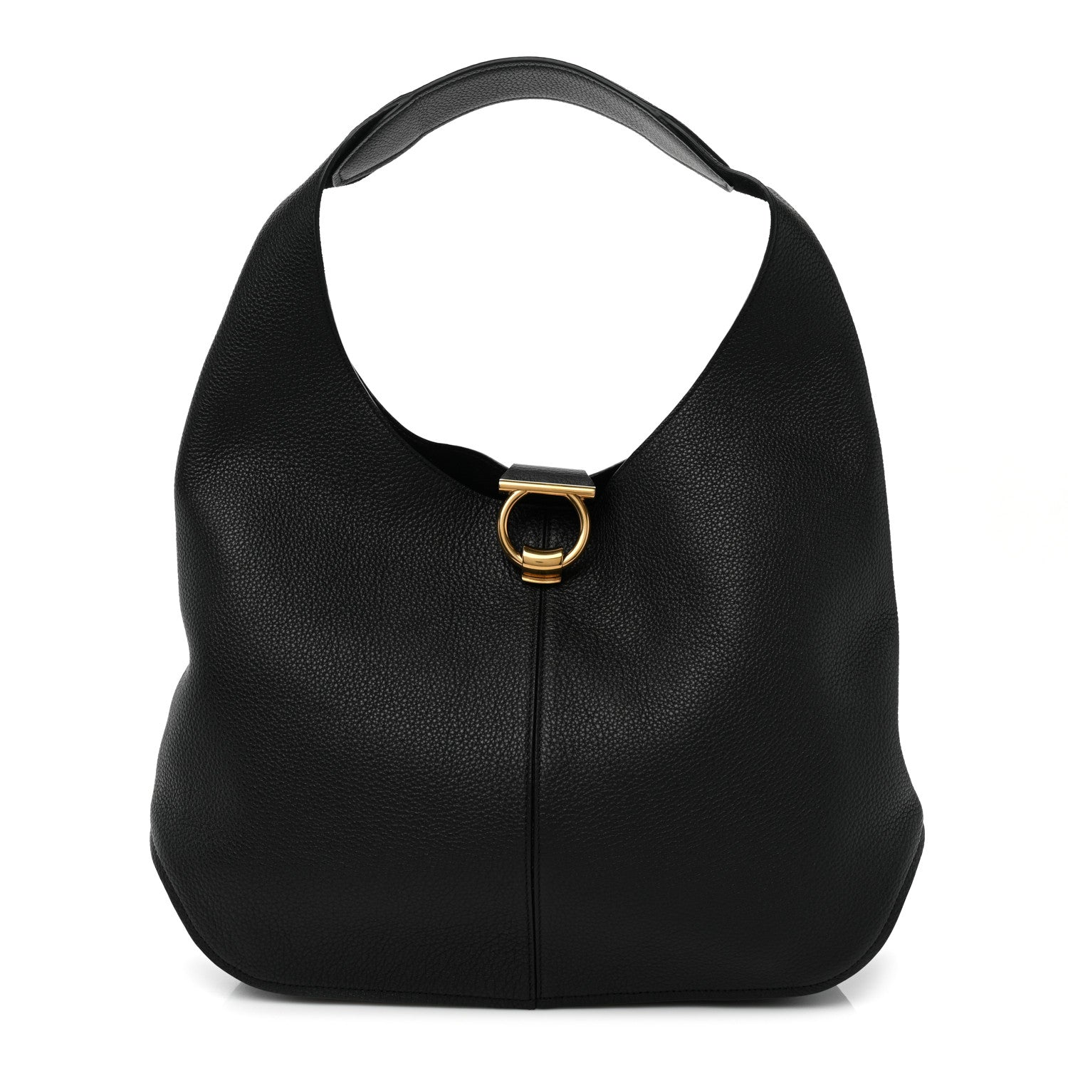 Salvatore Ferragamo Calfskin Margot Hobo Black 1 of 9