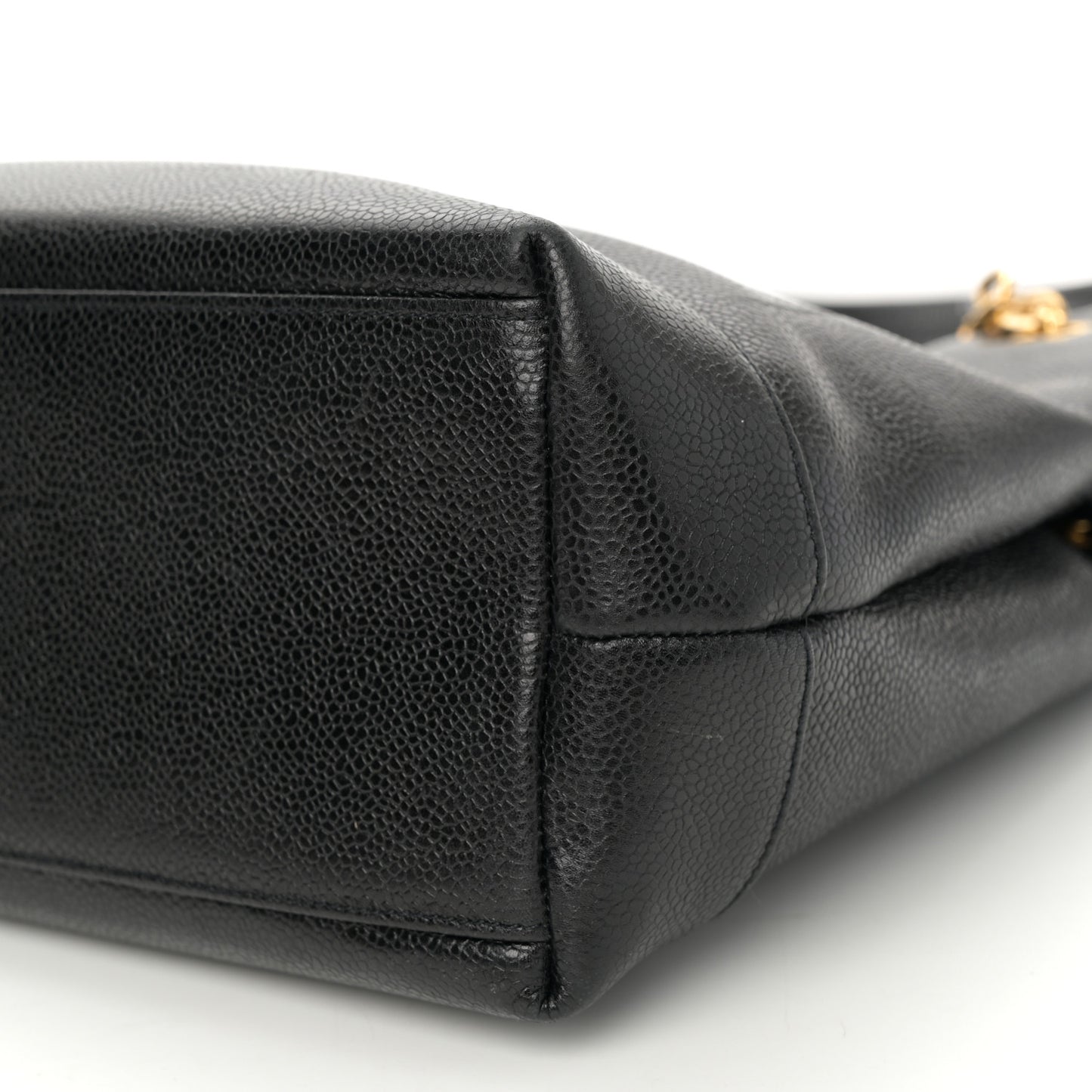 Caviar Large CC Shoulder Bag Black
