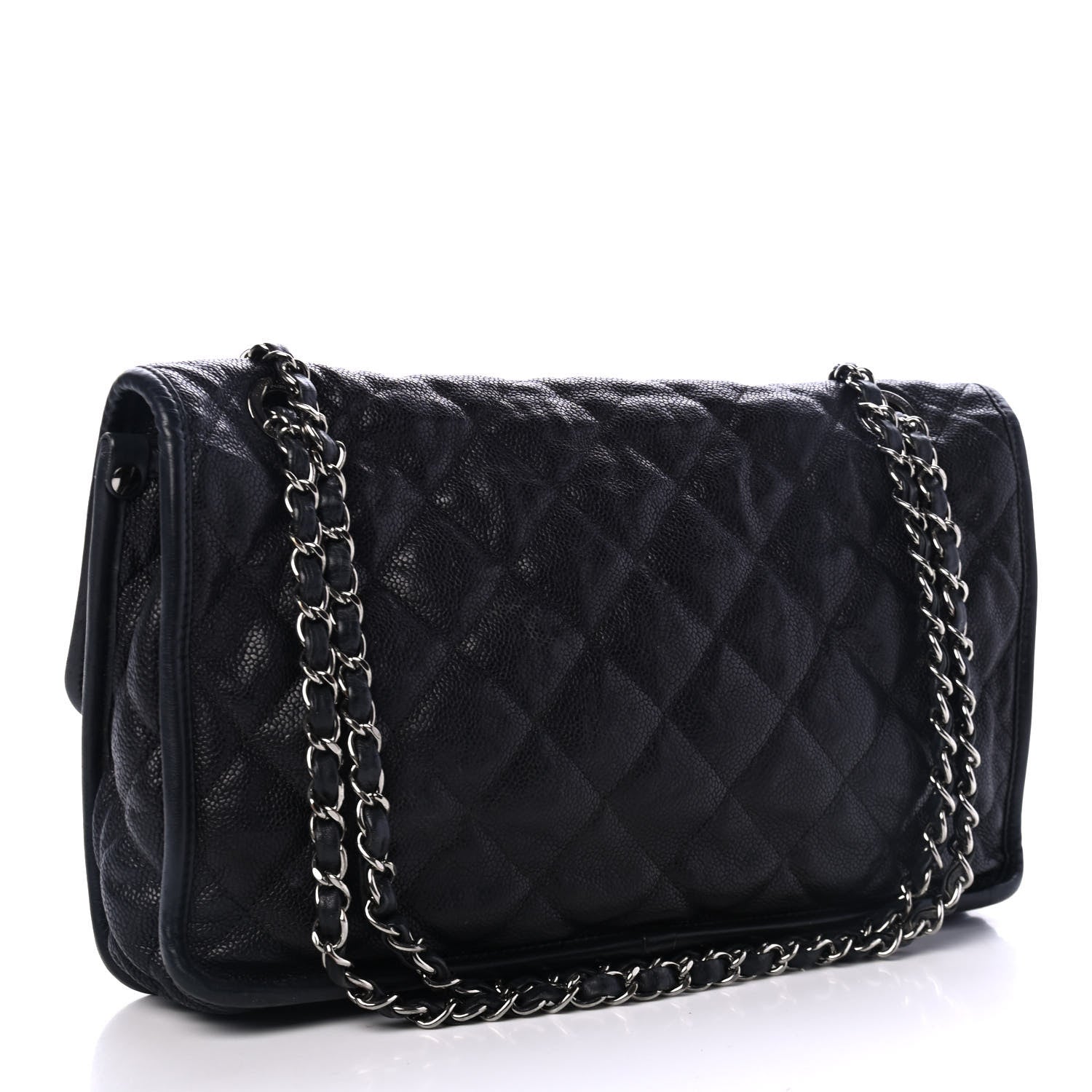 Chanel Caviar Quilted Large French Riviera Flap Black 2 of 5