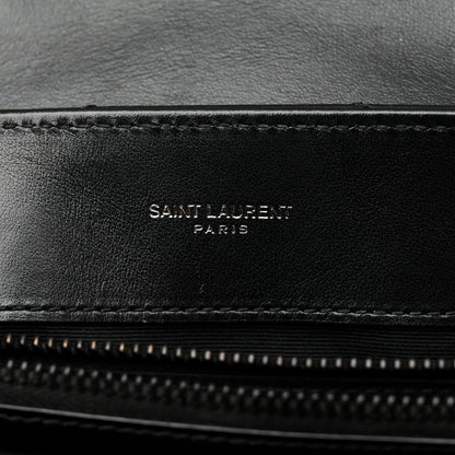 Saint Laurent Calfskin Y Quilted Monogram Monochrome Small Loulou Chain Satchel Black 6 of 10