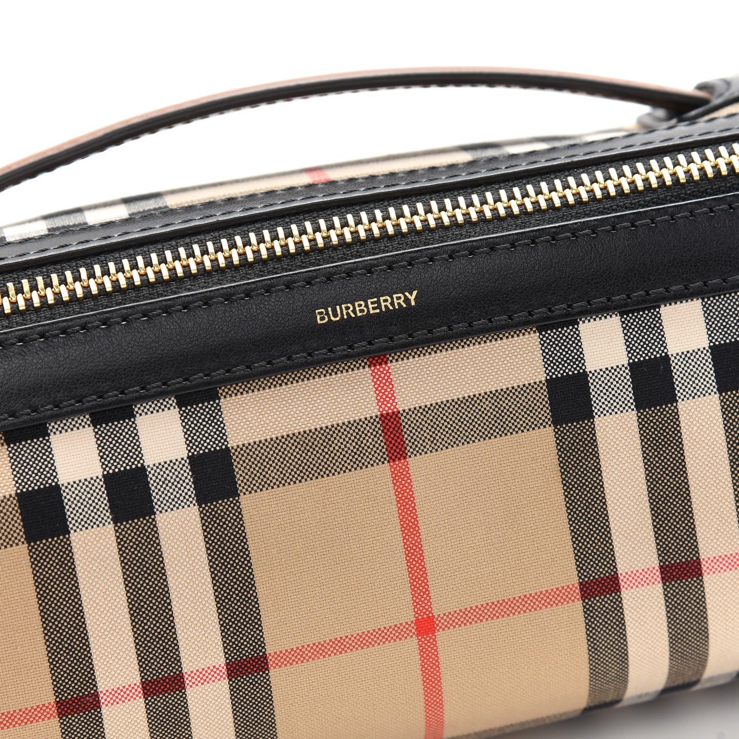 Vintage Check Calfskin Barrel Bag Archive Beige