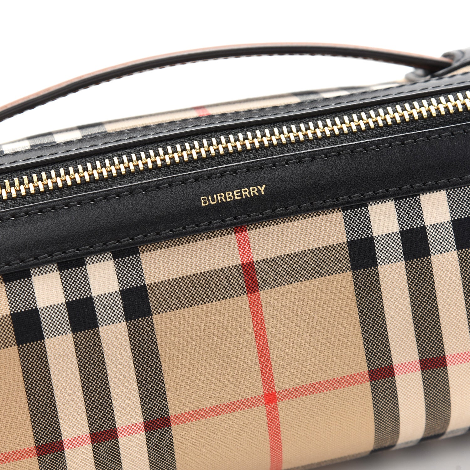 Burberry Vintage Check Calfskin Barrel Bag Archive Beige 6 of 9