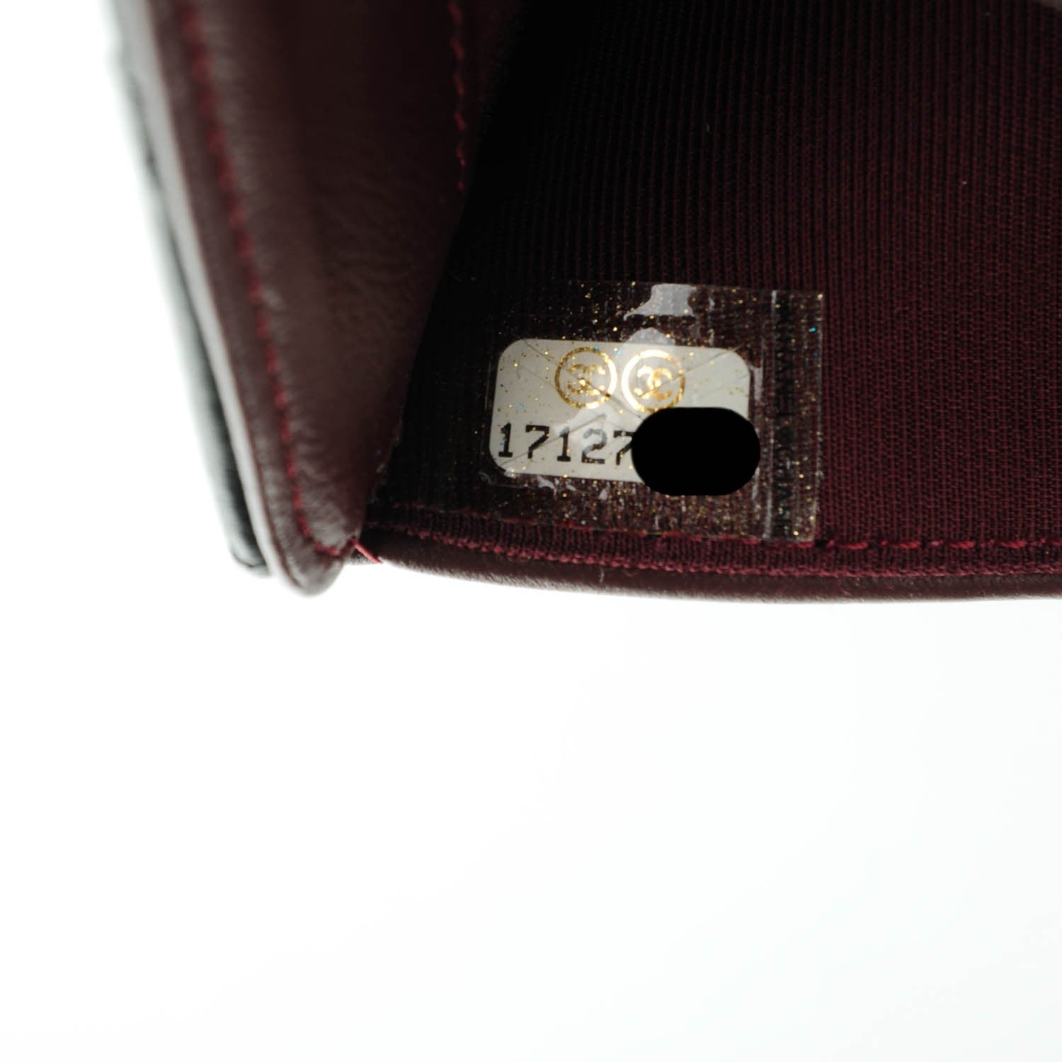 Chanel Lambskin Quilted Yen Wallet Black 8 of 8