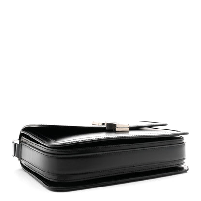 Saint Laurent Box Calfskin Monogram Medium Solferino Satchel Black 4 of 10