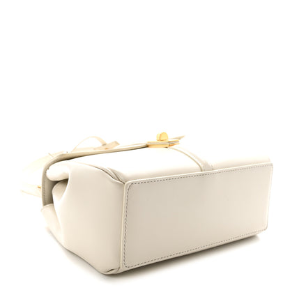 Celine Satinated Calfskin Mini 16 Top Handle Bag White Cotton 4 of 11
