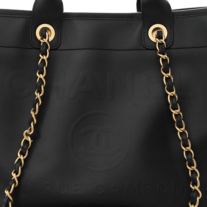 Chanel Calfskin Medium Deauville Tote Black 9 of 15
