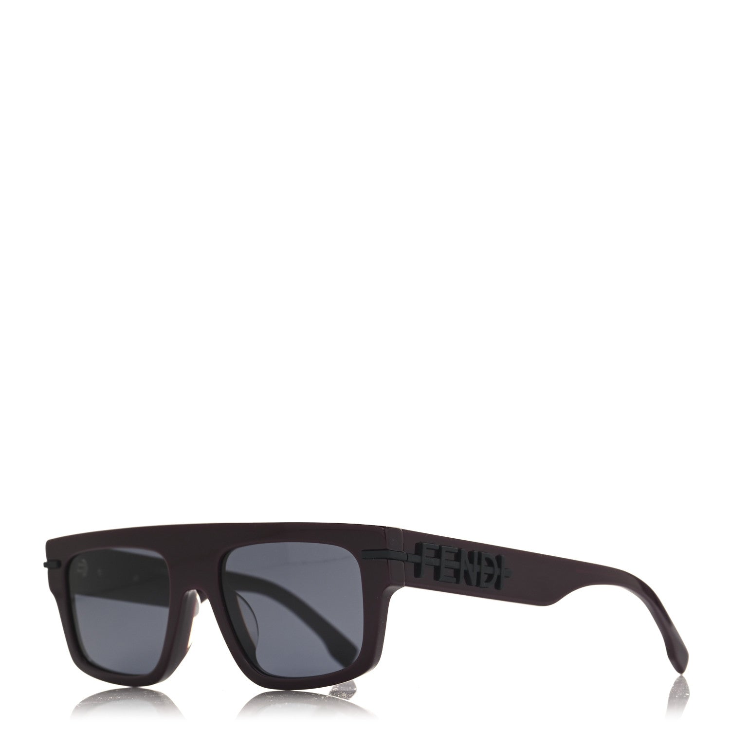Fendi Acetate Fendigraphy Rectangle Sunglasses FE40091U Burgundy 1 of 7