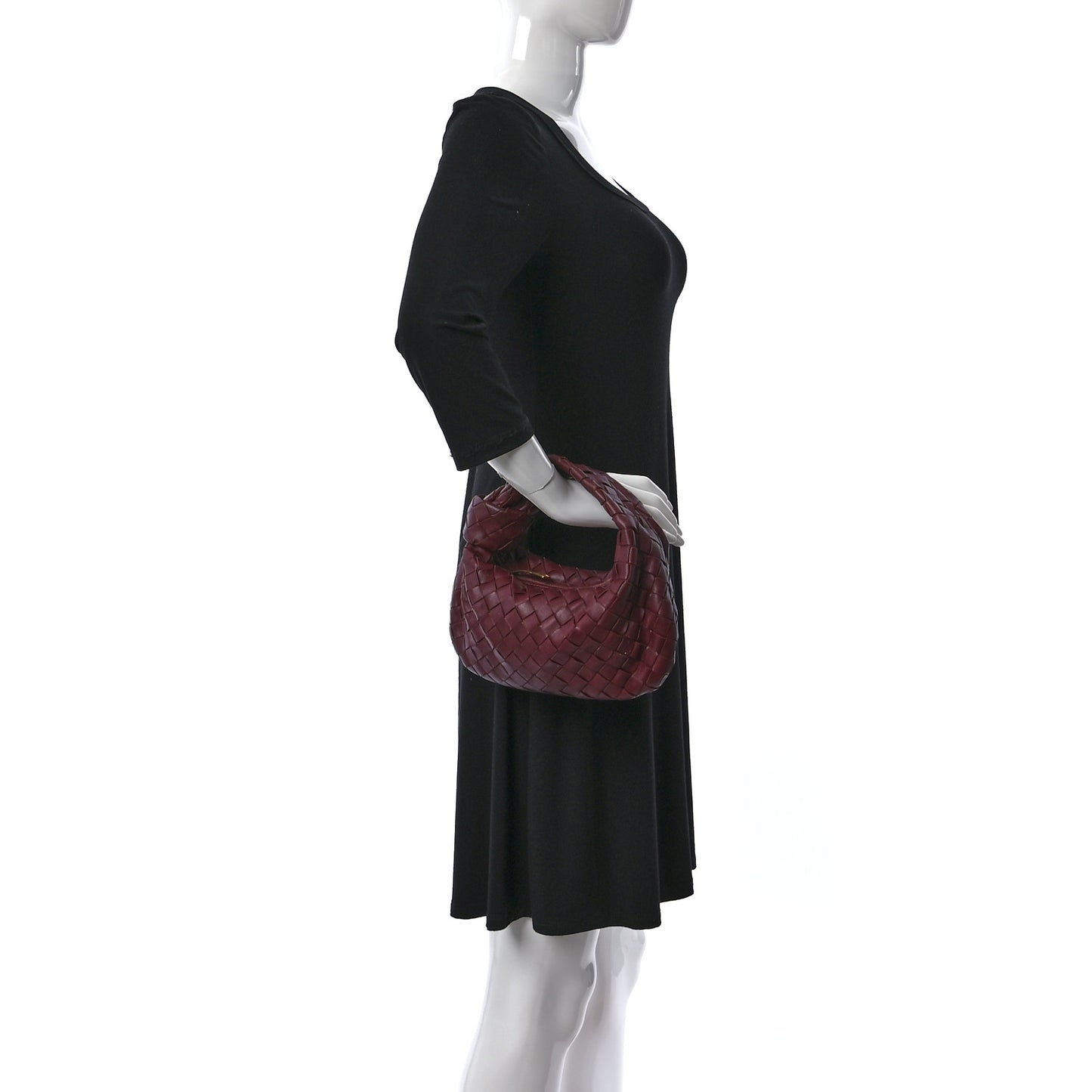 Nappa Intrecciato Mini Jodie Burgundy