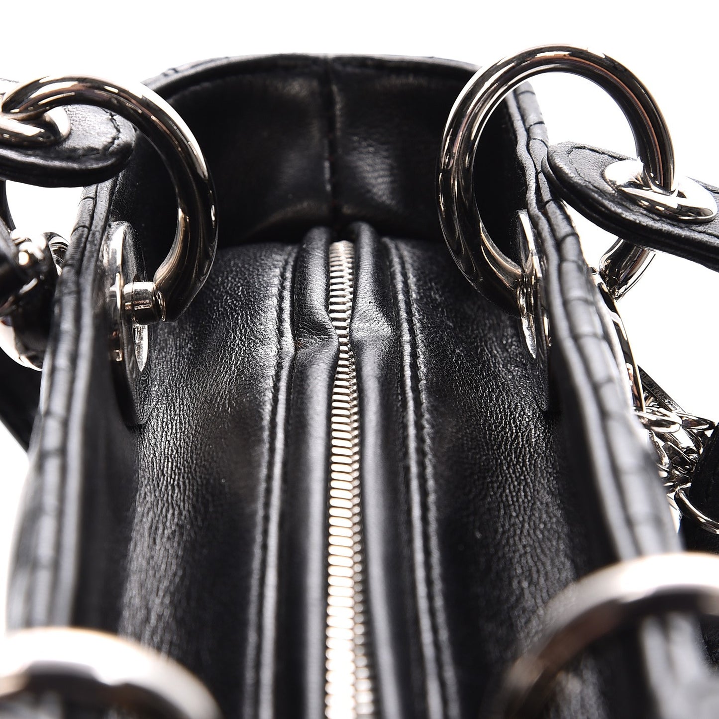 Lambskin Cannage Medium Lady Dior Black