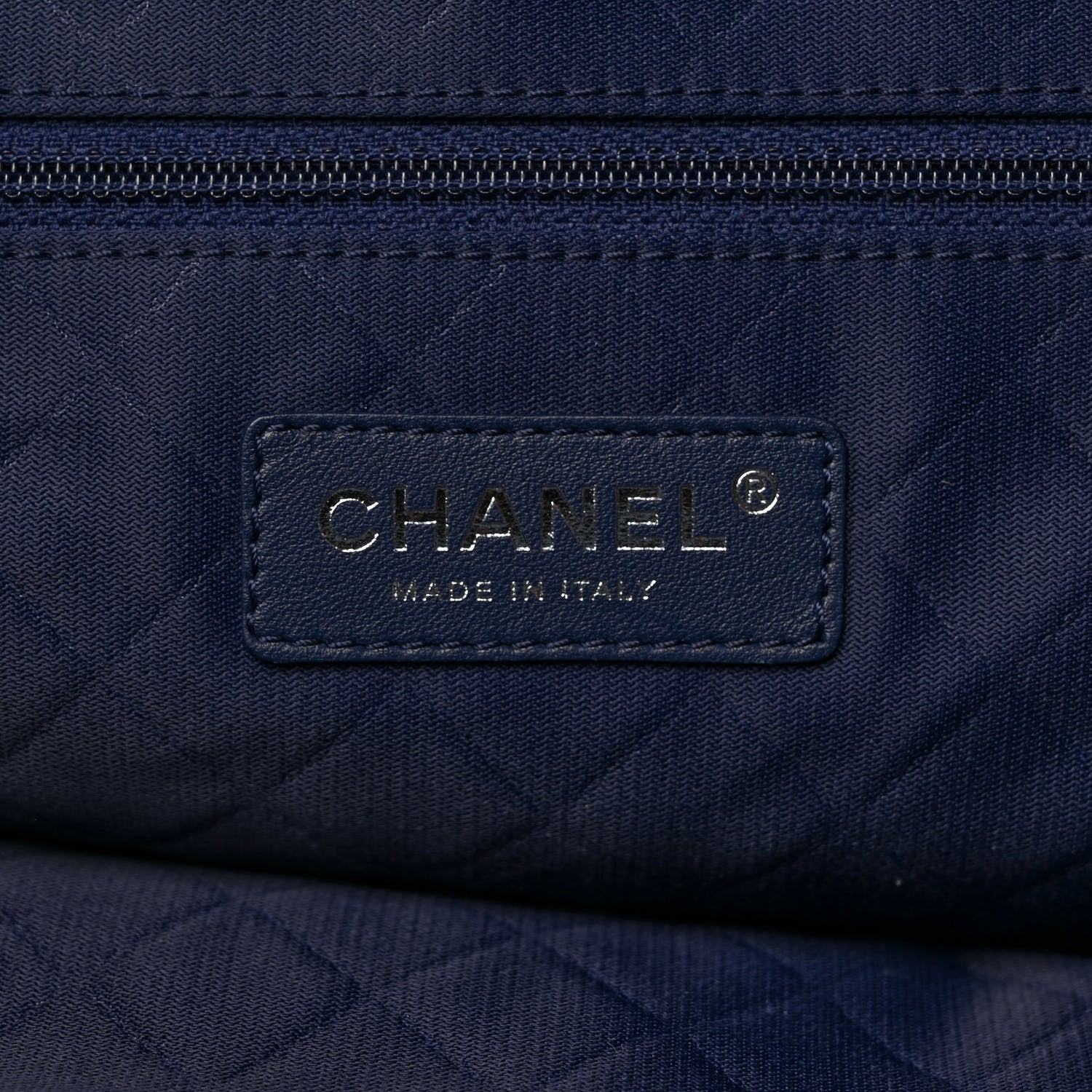 Chanel Tweed Crest Trip Backpack Navy Burgundy 6 of 9