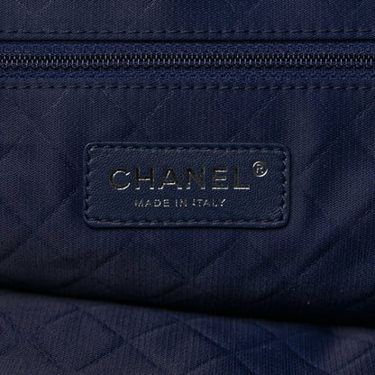 Chanel Tweed Crest Trip Backpack Navy Burgundy 6 of 9