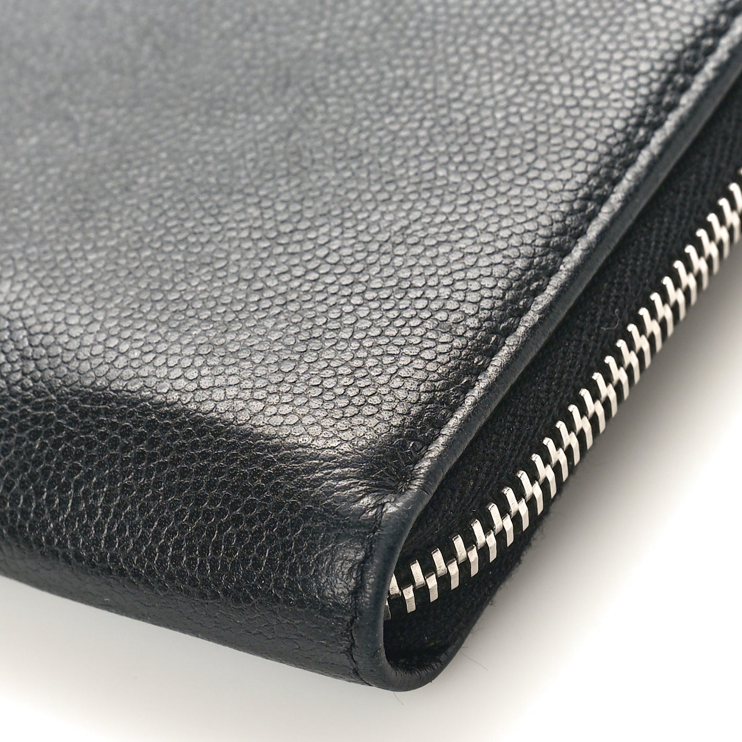 Caviar Sevruga Zip Around Wallet Black