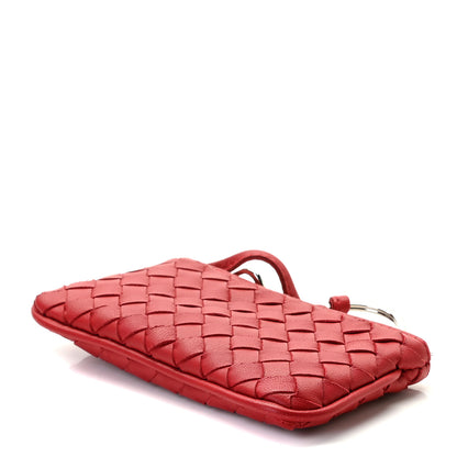 Bottega Veneta Nappa Intrecciato Key Holder Red 8 of 8