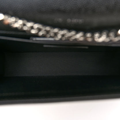 Saint Laurent Grain De Poudre Medium Classic Monogram Kate Satchel Black 5 of 9