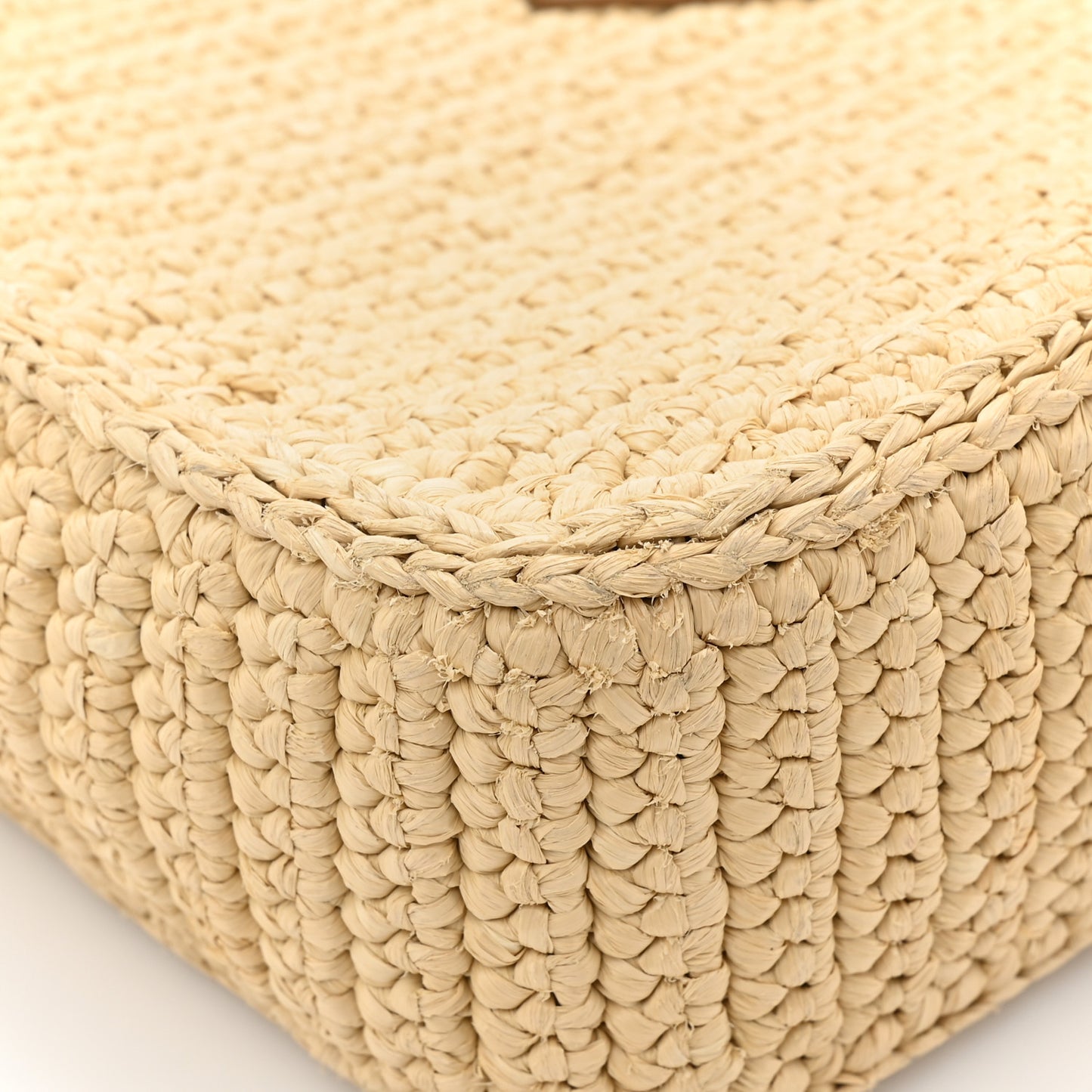 Yarn Raffia Effect Crochet Re-Edition 2005 Shoulder Bag Naturale