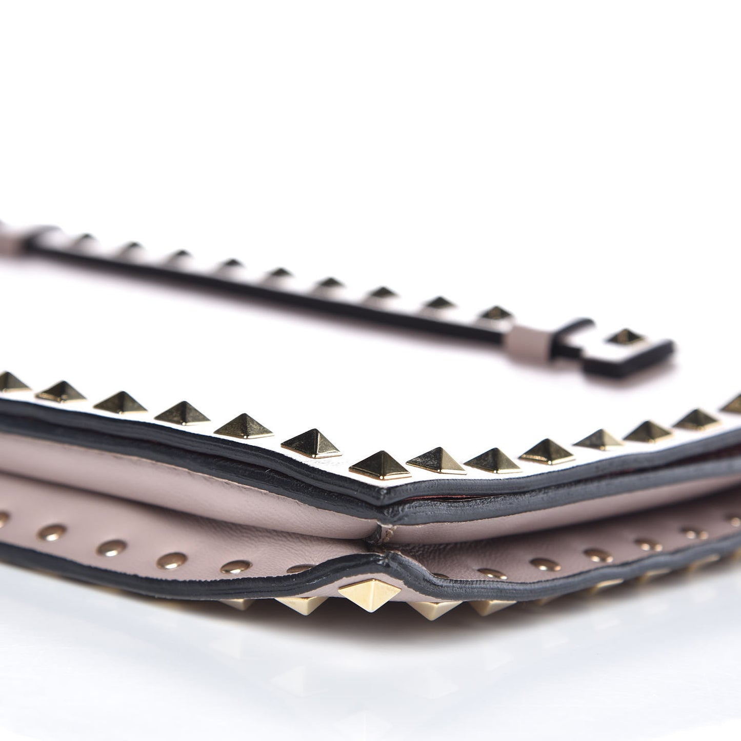 Nappa Rockstud Wristlet Clutch Poudre