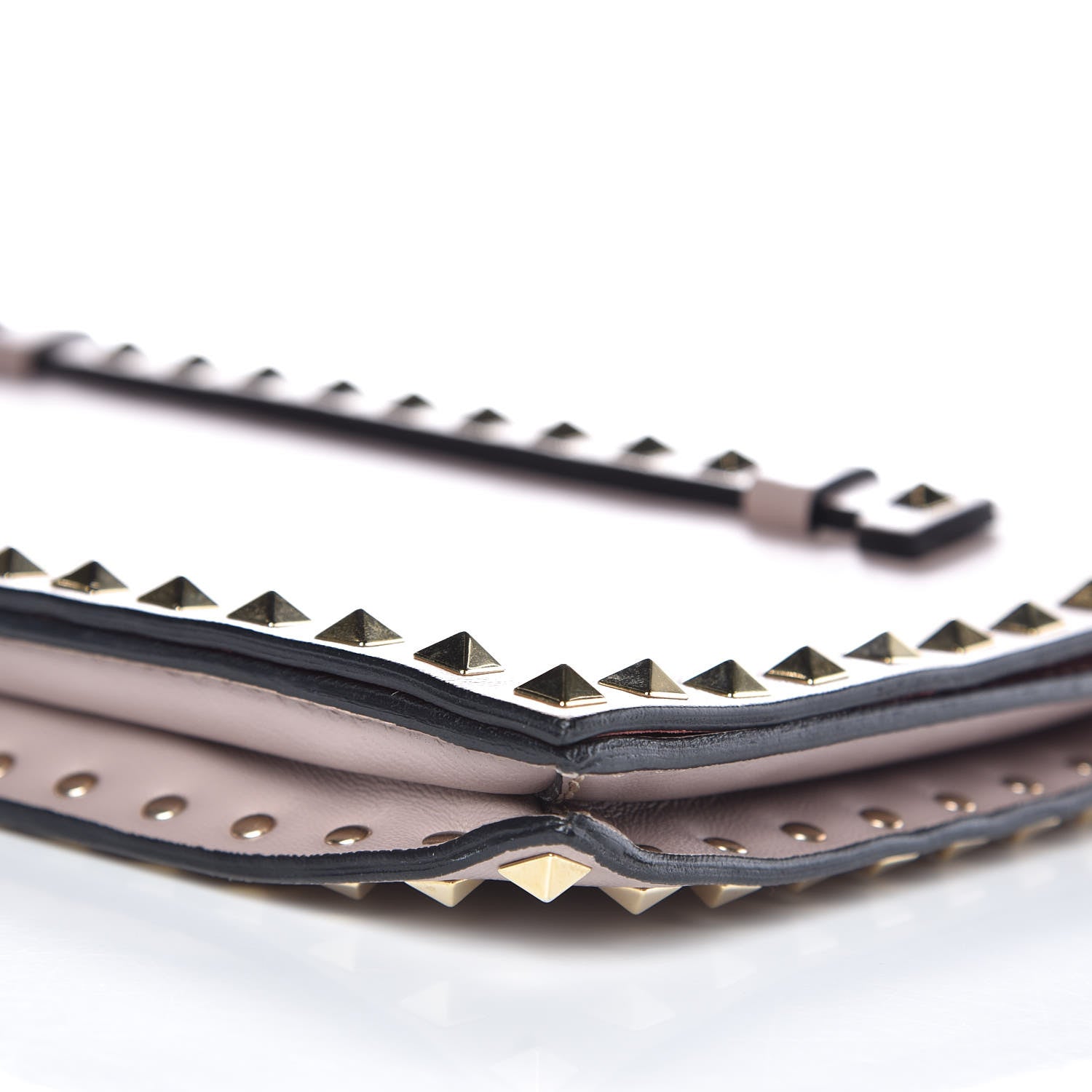Valentino Garavani Nappa Rockstud Wristlet Clutch Poudre 10 of 11
