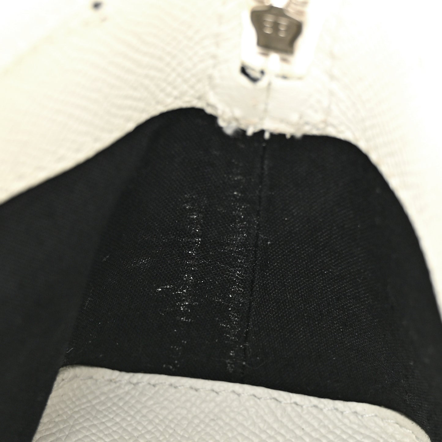 Grained Calfskin XXS Ville Top Handle Bag White Black