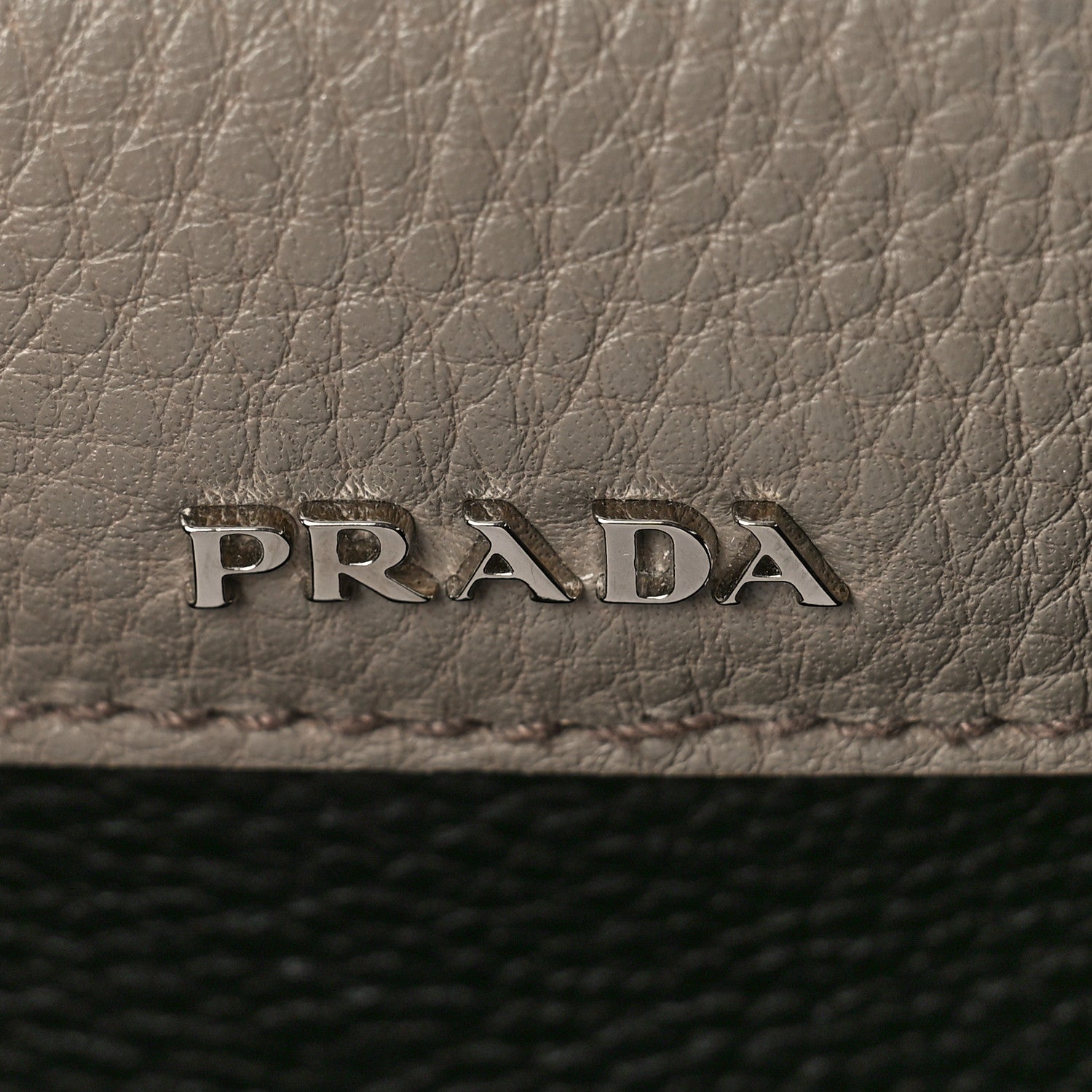 Prada Vitello Daino Medium Double Handle Tote Argilla Black 6 of 17