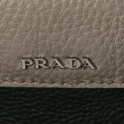 Prada Vitello Daino Medium Double Handle Tote Argilla Black 6 of 17